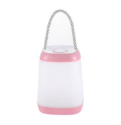 Night Light for Kids, USB Rechargeable Nursery Lamp Portable Camping Lantern with 3 Light Modes for Camping,Emergency,Bedroom,Indoor and Outdoor(Pink, 1 Pack) - color: Pink