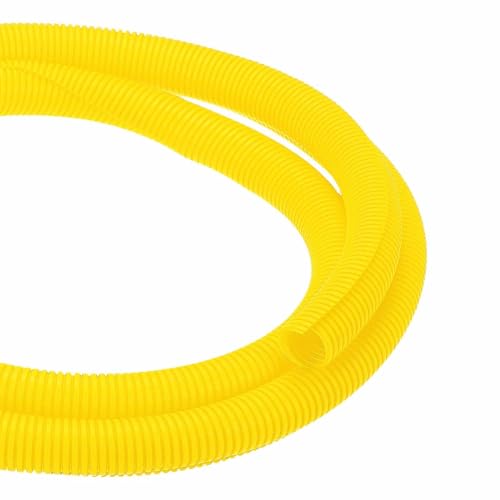 DMiotech 10ft Wire Loom Split Tubing 1 1/4 Inch(31.8mm) ID, Cord Protectors from Pet Flexible Conduit Cable Management for Office Home Garden, Yellow - color: Yellow, size: 1 1/4"-10ft