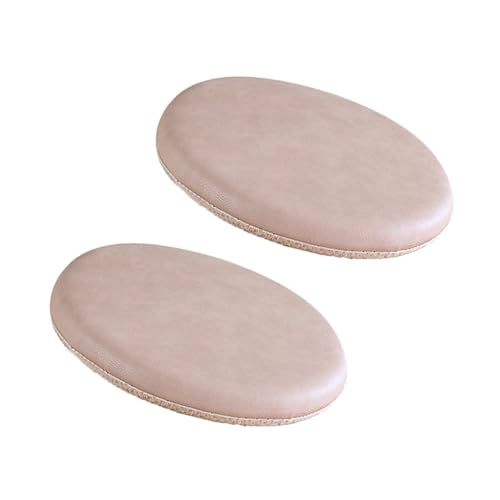 12 Inch Round Outdoor Waterproof Stool Cushion, Leather Seat Cushion Circle, Removable Chair Cushions for Dining Chairs Round, 2 Pack Nonslip Stain-Resistant Chair Pads for Balcony, Floor Beige - color: Beige, size: 30cm