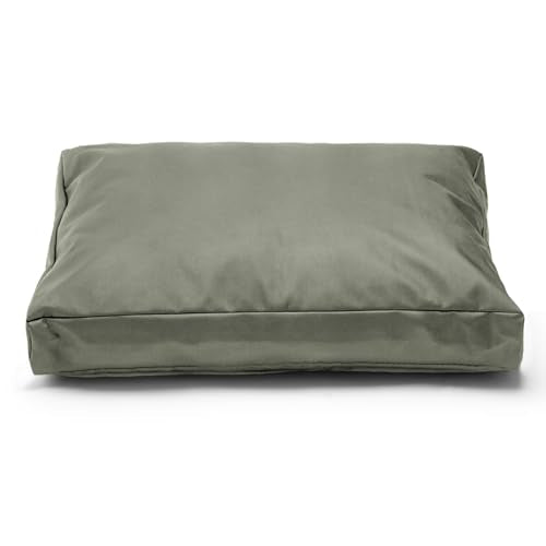 Replacement Dog Bed Cover,Heavy Duty Waterproof Removable 54" L x 44" W x 4" H Reusable Dog Bed Covers with Zipper.Grey Green,Cover Only - color: Grey Green, size: 54" L x 44" W x 4" H
