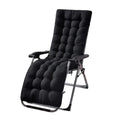Patio Chaise Lounger Cushion， Rocking Chair Sofa Cushion with 6 Ties， Thick Padded Swing Bench Cushion， Zero Gravity Chair Cushion61x19x3in (Black) - color: Black