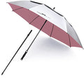 G4Free Vented UV Golf/Beach Umbrella 68" Arc, Auto Open Oversize Extra Large Windproof Sun Shade Rain Umbrellas - color: Silver/Pink