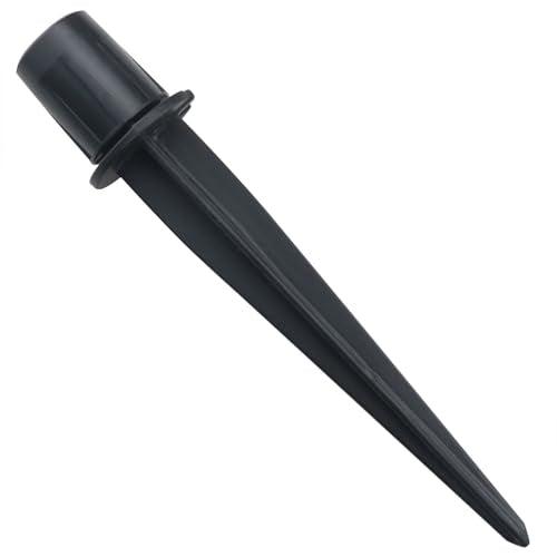 CHENJIN 4PCS Outdoor Lighting Fixture Fixed Legs 5.34x0.83in inch Tent Ground Legs Lawn Garden Park Ground Pole Solar Light Replacement Stake Ground Stake Accessory Black