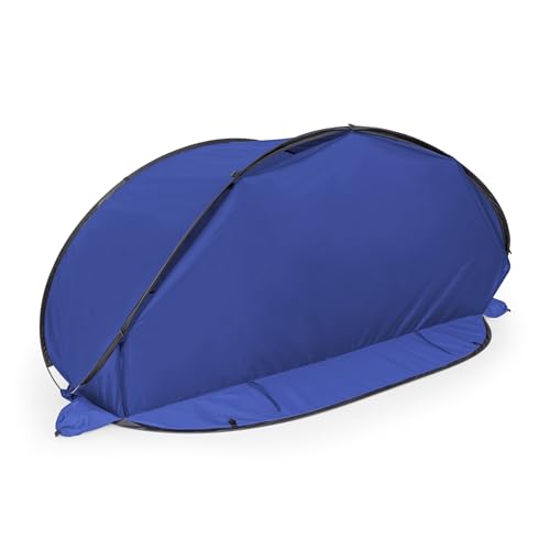 PICNIC TIME Manta Portable Beach Tent, Fully-Assembled Pop Up Tent, Beach Shade and Sun Shelter, Instant Outdoor Shade with Carrying Bag for Outdoors and UPF50+ UV Protection, (Blue) - color: Blue
