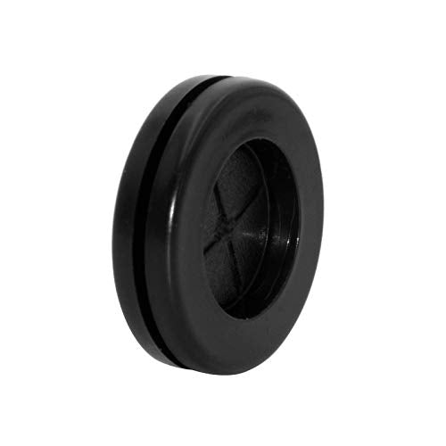 Flyshop Black 12mm 1/2" Rubber Grommet, 10mm 3/8" ID, Hole Grommets Synthetic Rubber Plug Wire Protection, Round, Double-Sided, 4-Pack (Size 10mm x 12mm) - size: 1/2" (12mm) Drill Hole