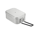 Campingmoon Camping Mess Tin Pressure Relief Aluminum Dinner Box Camping Bowls Cooking Pot with Foldable Handle for Camping & Cooking - color: S-2013(White)