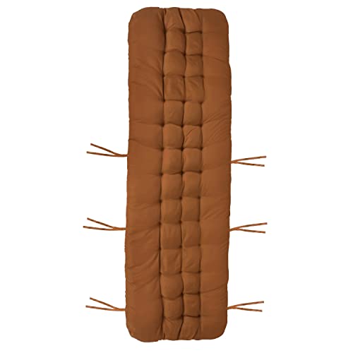 Moclever 67x22x3in Zero Gravity Chair Cushion, Thick Padded Recliner Cushion with 6 Ties, Soft Lounge Chair Pad for Indoor Outdoor Rocking Chair, Sofa, Swing Bench - Coffee