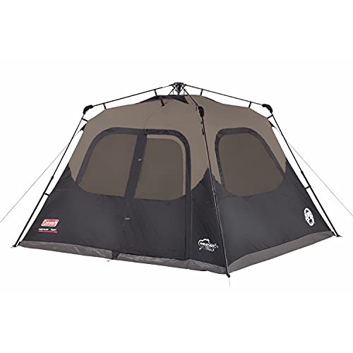 Coleman 4/6/8/10 Person Instant Camping Tent with 1-Minute Setup, Large Family Tent with Pre-Attached Poles, Air Vent, & Carry Bag, Sets Up in About 60 Seconds - size: Contains PFAS, style: 6-person