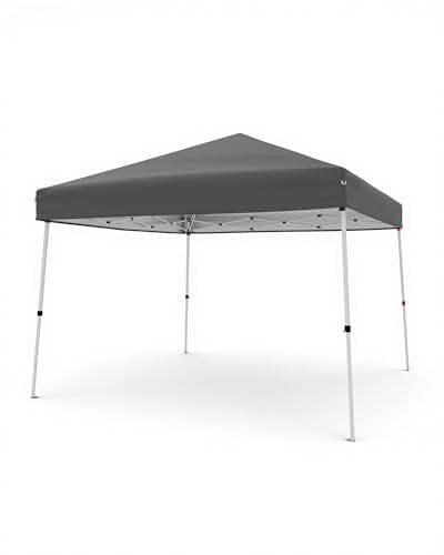 GarveeLife Canopy Tent, GarveeLife 10X10 FT Pop Up Canopy Outdoor Instant Tent Slant Legs with Carrying Bag, Portable Gazebo Shelter for Patio Deck Garden Beach - 8X8 FT Canopy Cover (Gray) - color: Gray