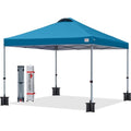 MASTERCANOPY Durable Pop-up Canopy Tent with Roller Bag (8x8, Cyan Blue) - color: Cyan Blue, size: 8x8