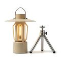 Retro Rechargeable Mini LED Camping Lantern, 400LM 2000mAh, IPX4 Waterproof with Stand/Magnetic Base/Hook, 5 Light Modes, Rechargeable Vintage Small Lantern for Camping, Hiking, Power Outages, Gifts