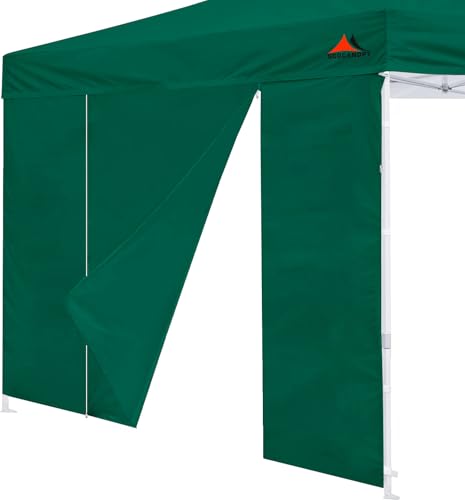 SCOCANOPY Door for 10x10 Canopy Frame Two Central Zipper Design for Easy Entry and Exit,1 Pack Sunwall Only,Forest Green - color: Forest Green, size: 10X10