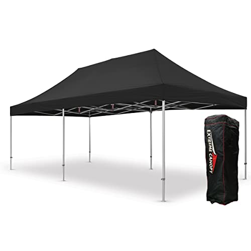 Extreme Canopy Commercial Heavy Duty Aluminum Instant Popup Canopy Tent (Black, 13ft x 26ft) - color: Black, size: 13ft x 26ft