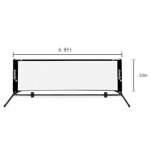 Aoneky Mini Portable Tennis Net for Driveway - Kids Soccer Tennis Net - Pickleball Net - size: 6.8 Feet