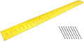 Electriduct 9 Foot Speed Bump HDPE Polyethylene Traffic Hump Vehicle Cable Ramp Cord Cover Hose Protector Includes Asphalt Mounting Hardware Safety Yellow, Length 108" - size: 9ft