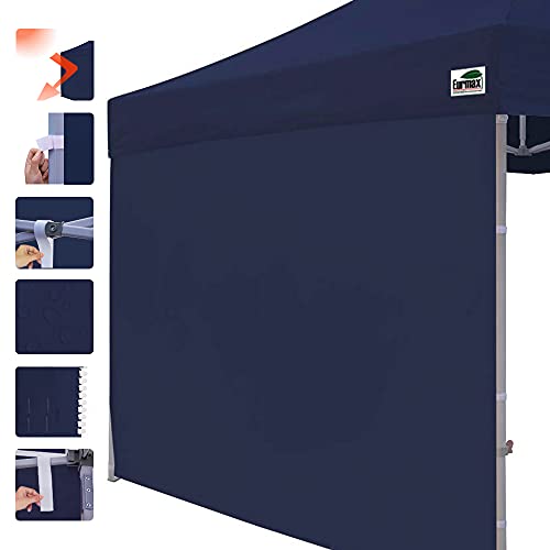 Eurmax USA 10x10 Pop Up Canopy SunWall-UV Protection for Tents,Blocks Sunlight&Wind,Water Resistant Side Wall Only,Easy Hook & Loop Installation,Fit for 10FT Straight Leg Shelters&Gazebo,Navy Blue - color: navy blue, size: 10x10