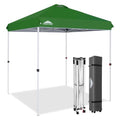 EAGLE PEAK Pop Up Canopy Tent with Wheeled Carry Bag, 8 Stakes, 4 Ropes, Easy Set Up Tent Canopy, 6.6x6.6 ft, Green - color: Green, size: 6.6x6.6