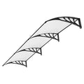 VIVOHOME Polycarbonate Window Door Awning Canopy Transparent with Black Bracket 40 Inch x 120 Inch - color: Transparent, size: 40 Inch X 120 Inch