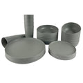 40-Piece Unbreakable Plastic Kitchen Dinnerware Set – Service for 8 | Modern Reusable Dish Set for Home, Outdoor Camping | Microwave & Dishwasher Safe, BPA-Free, Eco-Friendly