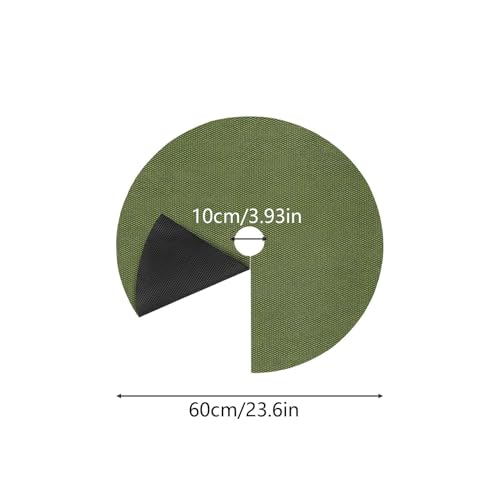 Tree Mulch Ring - Porous Growth, Permeable Shield Disc, Breathable Foundation Plate, Circular Underlay Layer | Effective Farm Maintenance Tool for Fence Farm & Professional Forestry Care - color: Green