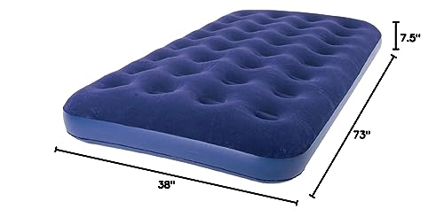 Zaltana Twin Size Air Mattress (Size:73'x38 x7.5,Duck Blue Color)