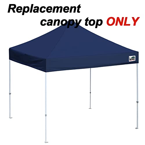 Eurmax USA 10x10 Pop Up Canopy Replacement Top,Universal Instant Canopy Cover ONLY,Heavy Duty UPF 50+ UV Protection,Water & Wind Resistant Tarp,30+ Colors Available,Bonus 4 Sand Bags (Navy Blue) - color: navy blue, style: 10x10