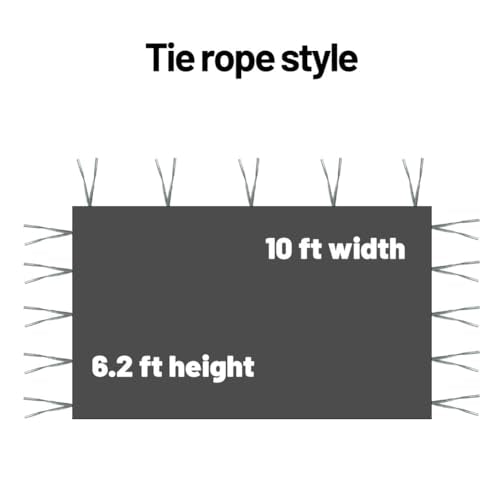 MQoutdoor Ultralight Sidewalls for 10x10 Canopy Tent Silver Coated Side Walls with Tie Rope 1 Piece, Black - color: Black