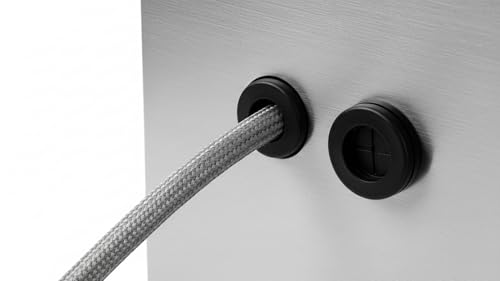 Flyshop Black 12mm 1/2" Rubber Grommet, 10mm 3/8" ID, Hole Grommets Synthetic Rubber Plug Wire Protection, Round, Double-Sided, 4-Pack (Size 10mm x 12mm) - size: 1/2" (12mm) Drill Hole