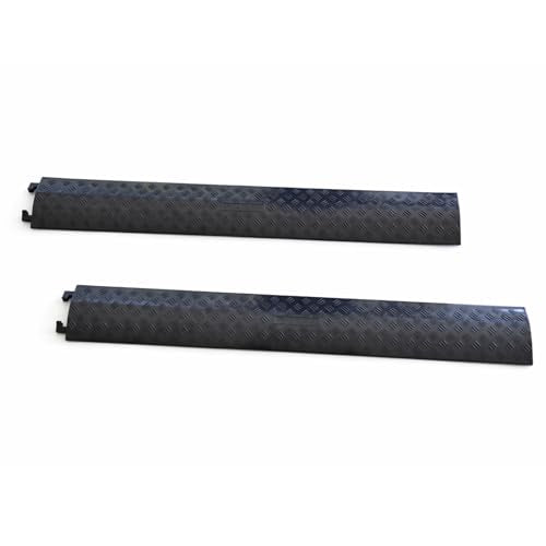 VIIBLE 2-Pack Black Small Drop Over Cable Ramp, 2000 lbs Capacity, Heavy Duty Protector for Hoses & Cords, Safe for High Traffic, Indoor/Outdoor Cord Concealer. - color: Black, size: Small