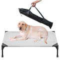 Soft Mesh Elevated Pet Bed for Large Medium Dogs Outdoor Resting Cot with Water-Resistant, Air-Permeable, Cooling and Anti-Skid Portable Dog Bed, Up to 120 lbs, 43.2" L x 31" W x 7.5" H, Gray - color: Gray-43.2"L x 31"W x 7.5"H