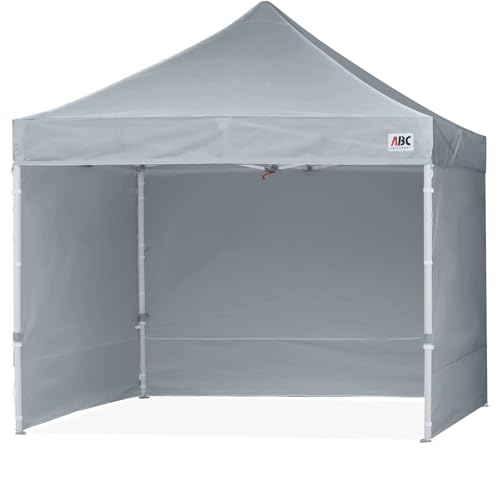 ABCCANOPY Easy Pop Up Canopy Tent with Sidewalls 10x10 Commercial -Series, Gray - color: Gray, size: 10X10