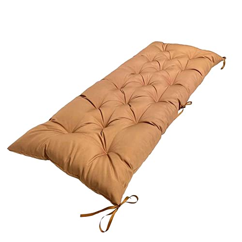Srutirbo Waterproof Outdoor Bench Cushion, 48"x20", Swing Cushion Patio Furniture Cushions 3 Seater, for Garden Patio Furniture Lounger Bench (Khaki, 48x20 in) - color: Khaki