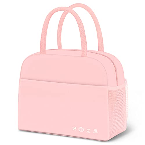DALINDA Lunch Bag Lunch Box for Women Men Reusable Insulated Lunch Bags for Adults,Leakproof Cute Cooler Lunch Tote Bag,Large Capacity for Work Travel Picnic, PINK - color: Pink, size: Oxford cloth
