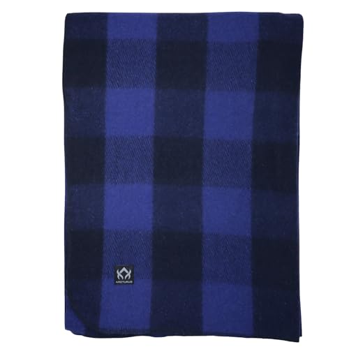 Arcturus Military Wool Blanket - Warm, Thick, Washable - Great for Outdoors, Camping, Stadium Blanket, Picnics, Travel - Car & Bushcraft Survival Kits - color: Blue Buffalo
