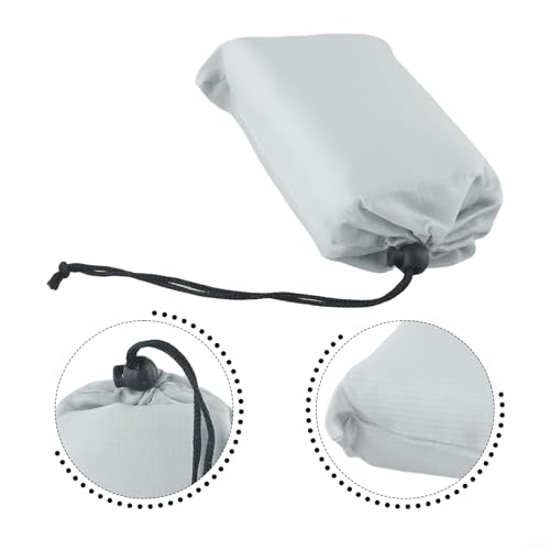 210T Polyester Camping Tarps, Waterproof Rain Fly Sun Shade Shelters With 6 Tie Points For Hiking Backpacking Beach Picnic(for FRENCH grey 140x200CM) - color: French Grey 140x200cm