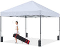 COOSHADE Durable Easy Pop Up Canopy Tent 12x12Ft (Silver White) - color: Silver White, size: 12x12Ft