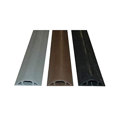 Electriduct D-22 Rubber Duct Cord Cover 1x5/8 Inch Channel Flexible Wire Protector - 5 Feet (Gray) - color: Gray, size: 5 Feet