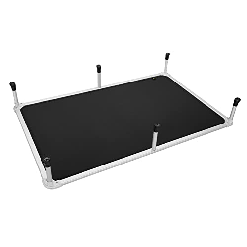Veehoo Chew Proof Elevated Dog Bed - Cooling Raised Pet Cot - Silver Aluminum Frame and Durable Teslin Mesh Fabric, Unique Designed No-Slip Feet for Indoor or Outdoor Use, Black, XX-Large, CWC2003 - color: Black, size: 59.0"L x 37.5"W x 9.0"Th