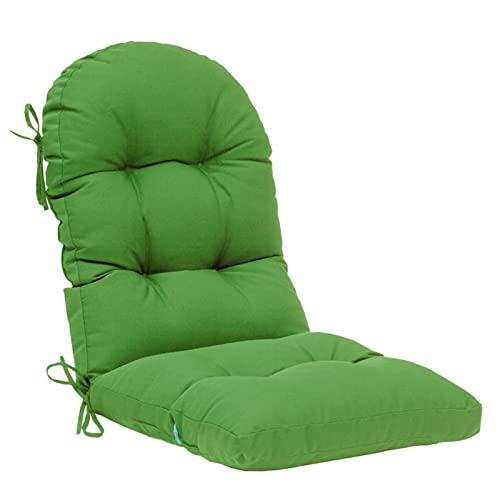 QILLOWAY Outdoor High Back Chair Cushion for Adirondack, All Weather Rocking Chair Cushions Thick Padded Replacement for Patio Furniture,Green - color: Green