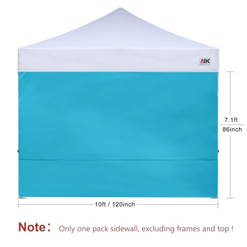 ABCCANOPY Instant Canopy SunWall 10x10 FT, 1 Pack Sidewall Only, No Frame or Top, Sky Blue - color: Sky Blue, size: 10x10