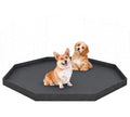 Dog Playpen Bottom Pad Cover Only, Black Replacement Floor Liner for 8-Panel 24 Inch Pet Playpen, Washable Bottom Tray Cover for Small Medium Dogs, Indoor Outdoor Use, Playpen Not Included - style: Bottom pad cover Black
