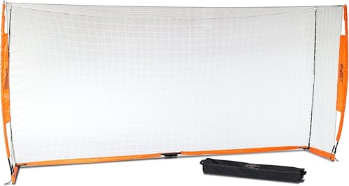 Bownet Portable Folding Soccer Goal – Pop Up Backyard & Training Soccer Net for Indoor or Outdoor – Easy Setup with Carry Bag - size: 7 x 14 Feet