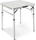 REDCAMP Small Square Folding Table 2 Feet, Portable Aluminum Camping Table Adjustable Height Lightweight for Picnic Beach Outdoor Indoor, White 24 x 24 inch - size: 2-feet Square (2 Heights 10"/27")