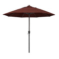California Umbrella 12-Year Protection 9-Ft Outdoor Patio Umbrella, Sunbrella Fade-Resistant Acrylic Fabric, Auto Tilt and Crank, Heavy-Duty Aluminum Frame/Reinforced Ribs, Bronze Pole, Henna - color: Henna