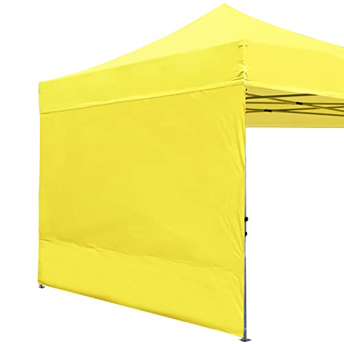 ABCCANOPY Instant Canopy SunWall 10x10 FT, 1 Pack Sidewall Only, No Frame or Top, Yellow - color: Yellow, size: 10x10