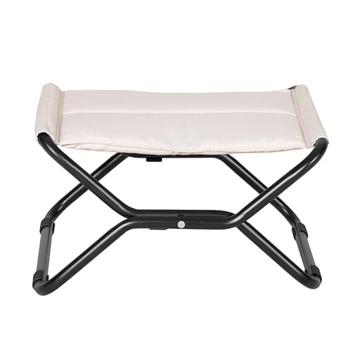 Abba Patio Outdoor Chaise Lounge Chair,Reclining Folding Patio Camping Chair with Separate Footrest,Adjustable Chaise Lounges for Outside,Poolside Beach Lawn Indoor,Beige - color: Beige