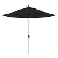 California Umbrella GSPT908302-5408 9' Round Aluminum Market, Crank Lift, Push Button Tilt, Black Pole, Sunbrella Patio Umbrella, 9-Feet - color: Black