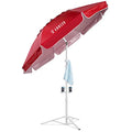AMMSUN Shade Umbrella, Premium Portable Umbrella with Stand, 6.5ft Lightweight Free Standing Canopy for Sporting Games, Adjustable Instant Sun Protection and Easy to Carry, Red - color: Red