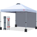 MASTERCANOPY Durable Pop-up Canopy Tent with 1 Sidewall (10'x10',White) - color: White, size: 10x10