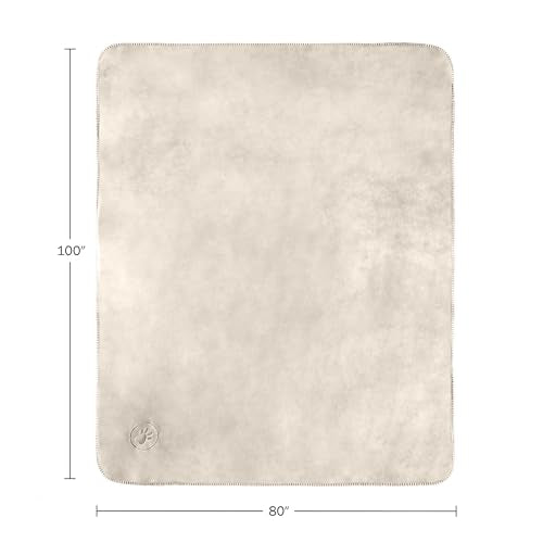 PETMAKER Dog Blanket - 80x100in Reversible Sherpa Blanket - Throw Blankets for Bed, Couch, Crate or Car - Machine Washable Puppy Essentials (Cream) - color: Cream, size: X-Large